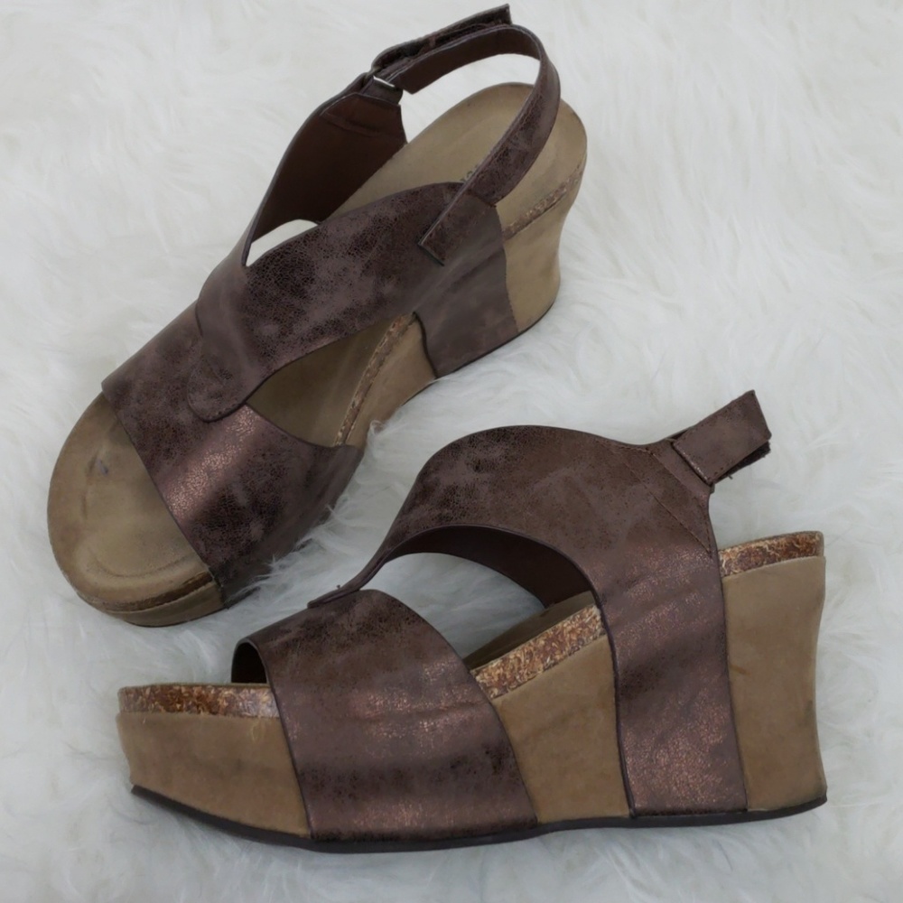 Peep Toe Wedge Platform Sandals
